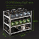 mining rig frame 12 gpu open-pit mining machine frame case