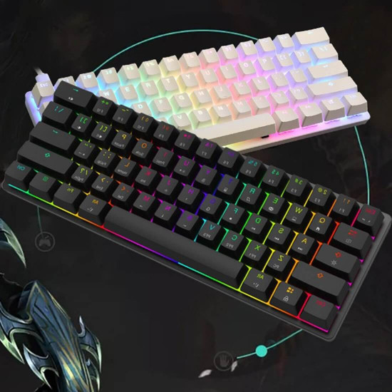 mk21 61 keys wired rgb ultra-compact 60% mechanical gaming keyboard