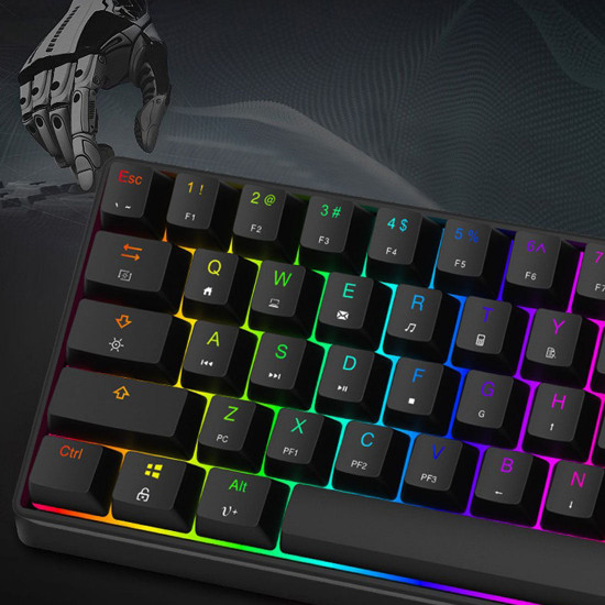 mk21 61 keys wired rgb ultra-compact 60% mechanical gaming keyboard