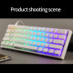 mk25 61 keys mechanical gaming keyboard - white