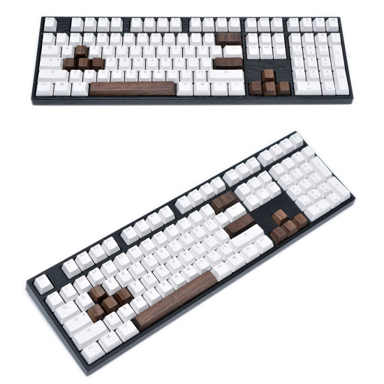 oem height black walnut mechanical keyboard keycap