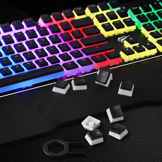 oem profile pudding keycaps double shot pbt keycap set