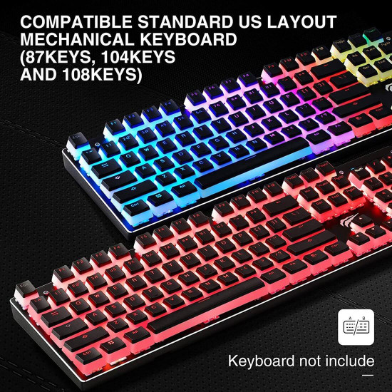 oem profile pudding keycaps double shot pbt keycap set