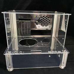 open style desktop computer skeleton diy chassis case