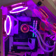 pink ultra quiet case fan for cpu coolers