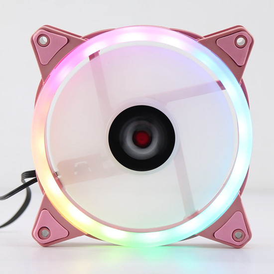 pink ultra quiet case fan for cpu coolers