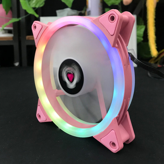 pink ultra quiet case fan for cpu coolers