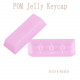 pom jelly keycaps doubleshot translucent oem profile keycaps for diy mechanical keyboard - blank