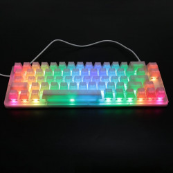 pom jelly keycaps doubleshot translucent oem profile keycaps for diy mechanical keyboard - blank