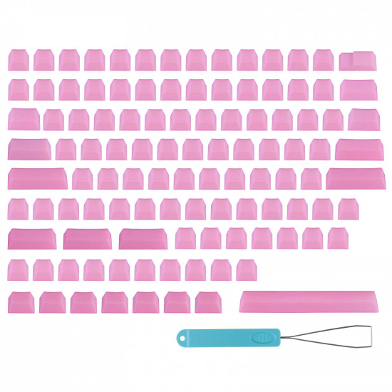 pom jelly keycaps doubleshot translucent oem profile keycaps for diy mechanical keyboard - blank