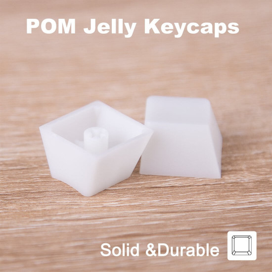 pom jelly keycaps for diy 60％/87 tkl/104/108 mx switches mechanical keyboard