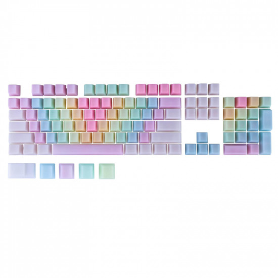 pom jelly keycaps - rainbow (top printed)