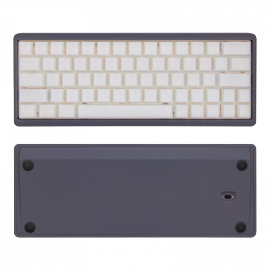 mechdiy pom white keycaps hot-swappable rgb backlit kits wired bluetooth three-module mechanical keyboard