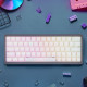 mechdiy pom white keycaps hot-swappable rgb backlit kits wired bluetooth three-module mechanical keyboard