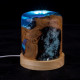 resin crafts with wooden lighted base