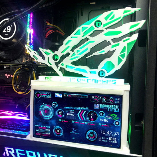 rgb creative desktop computer decoration