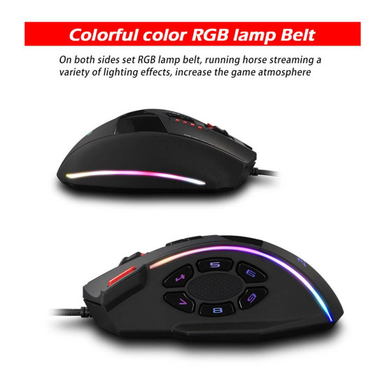 rgb light wired mouse for computer/laptop