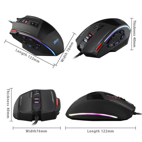 rgb light wired mouse for computer/laptop