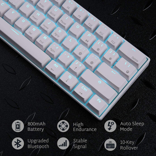 rk61 61 keys usb 60% mechanical gaming keyboard compact bluetooth keyboard