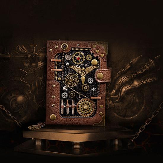 steampunk manual set personalized computer desk office notebook