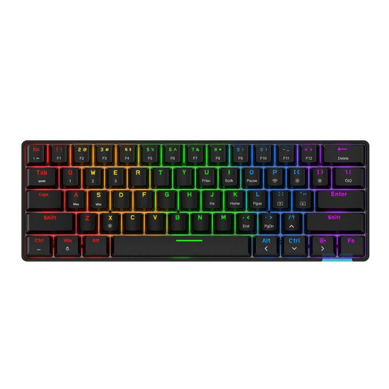 stk61 61 keys mechanical gaming keyboard - black