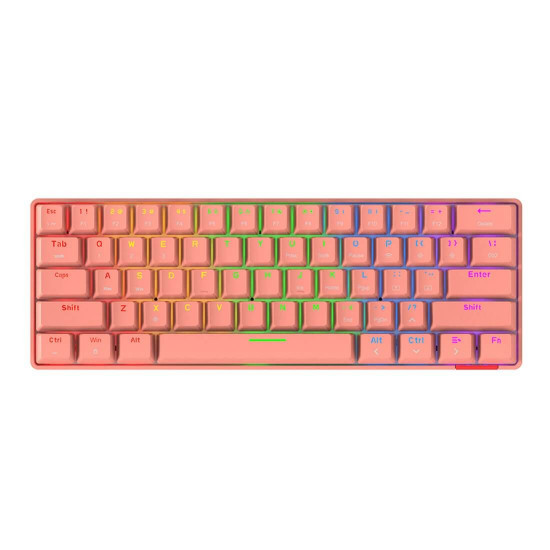 stk61 61 keys mechanical gaming keyboard - pink