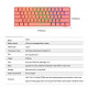 stk61 61 keys mechanical gaming keyboard - pink