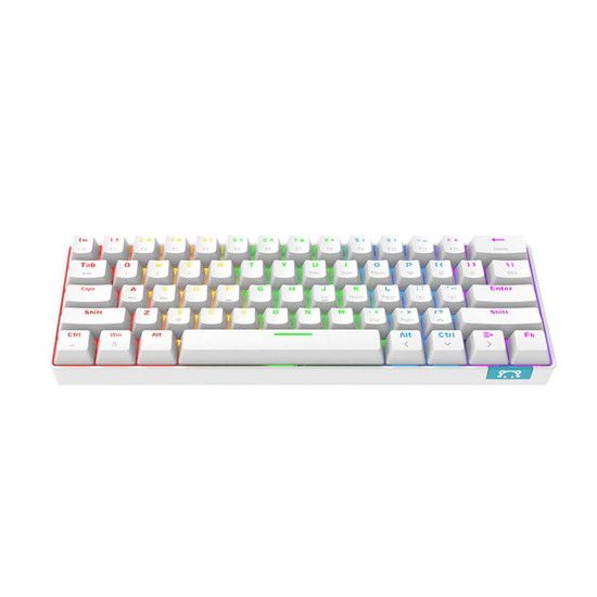 stk61 61 keys mechanical gaming keyboard - white