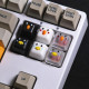 vergo cute chicken and duck resin keycap two-piece combination