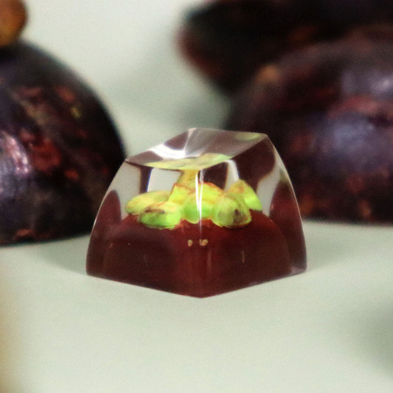 vergo handmade custom resin backlit keycaps