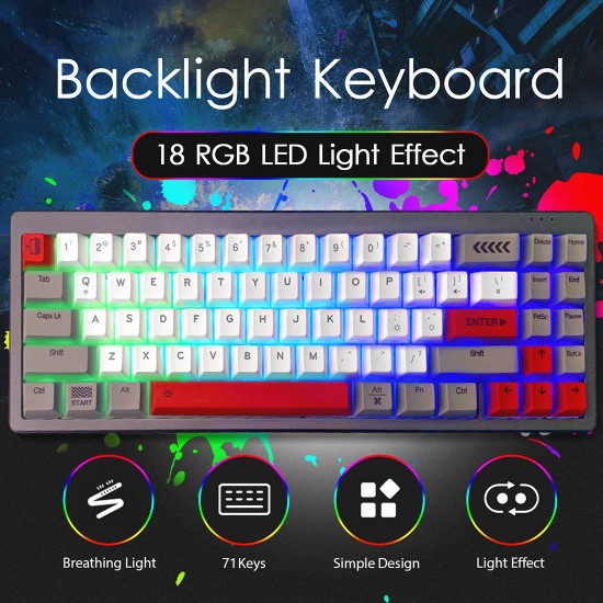 wired mechanical keyboard with cnc aluminum case - 65% (71 key) gaming keyboard pre-order