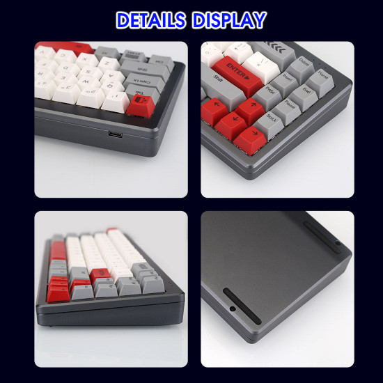 wired mechanical keyboard with cnc aluminum case - 65% (71 key) gaming keyboard pre-order