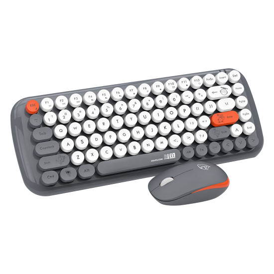 wireless keyboard mouse set with round keycap