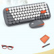 wireless keyboard mouse set with round keycap