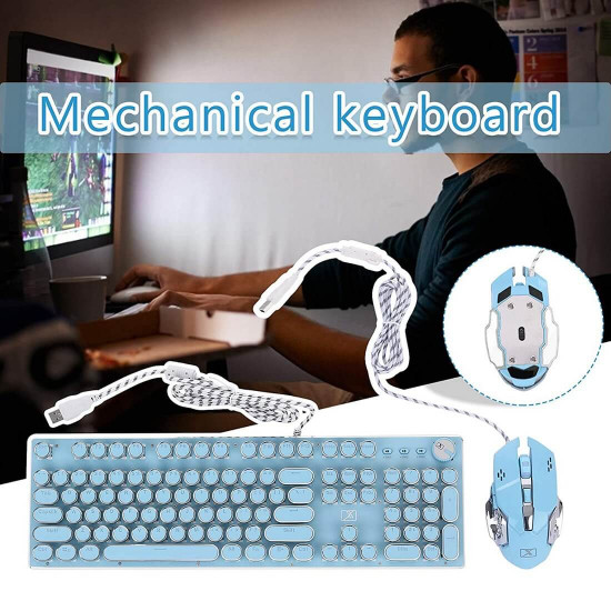 x9vr 104-key mechanical gaming keyboard with mouse