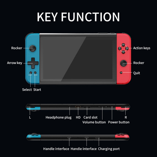 powkiddy x70 retro handheld game console